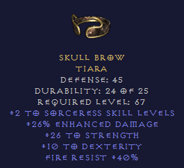 Skull Brow Tiara - Melee Sorceress