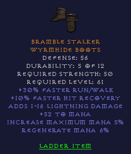 Bramble Stalker - 30/10 Energy shield Boots