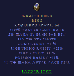 Wraith Hold - FCR ML STR All Resist MAEK - Ring