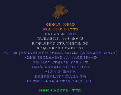 Ghoul Hold - 2/20 javazon 3 LL 3 MAEK - Gloves