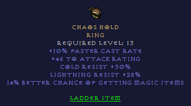 Chaos Hold - FCR CR LR 14% Mf - Ring