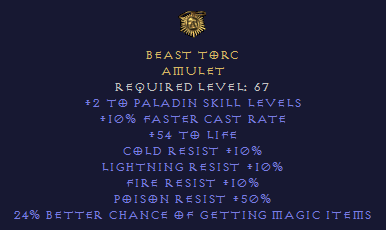 Beast Torc - Paladin Amulet