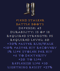 Fiend Stalker - Blood Boots with LR and FHR