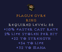 Plague Gyre - FCR 22 STR 54 Life 32 Mana - Ring