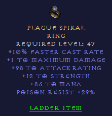 Plague Spiral - FCR STR Mana PR - Ring