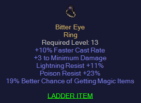 BItter Eye - 10 FCR 11 LR 23 PR 19 % MF - D2Bits