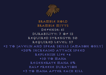 Bramble Hold - 2/20 Javazon 3 MAEK - Gloves - D2Bits