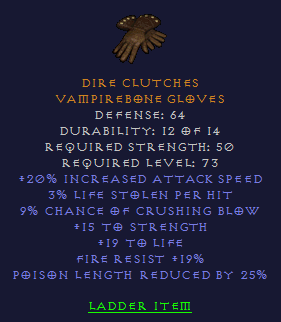 Dire Clutches - 20 IAs 9 CB 15 STR 25 PLR