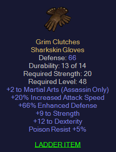 Grim Clutches - 2 MA 20 IAS 9 STR 12 Dex