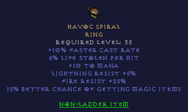 Havoc Spiral - 10 FCR 6 LL LR FR 15% MF