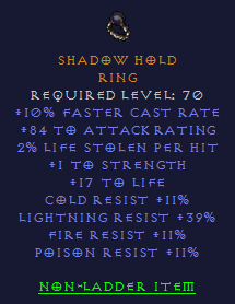 Shadow Hold - FCR 11 All Resist 39 Light Resist