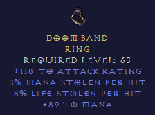 Doom Band - Dual Leech - Ring