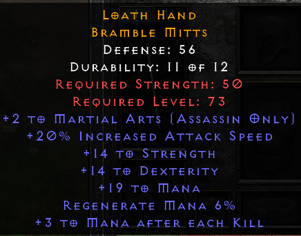 Loath Hand - Godly Dual Stat Mosaic Gloves 3 MAEK NL