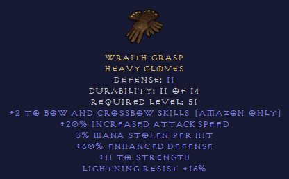 Wraith Grasp Gloves - Bow and Crossbow