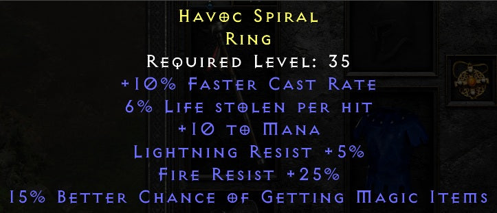 Havoc Spiral - 10 FCR 6 LL 4 LR 23 FR 15% MF - Non Ladder