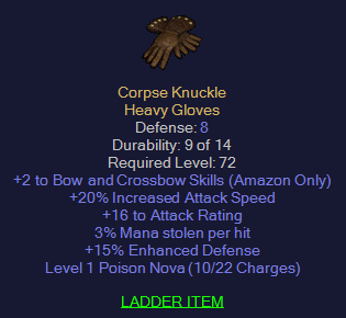 Corpse Knuckle - 2 Bow 20 IAS 3 ML