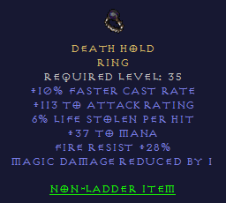 Death Hold - FCR Attack Rating LL Mana FR