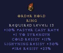Order Hold Ring