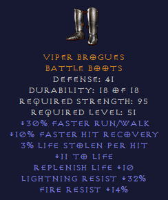 Viper Brogues - Blood Boots with Fhr, LR and FR