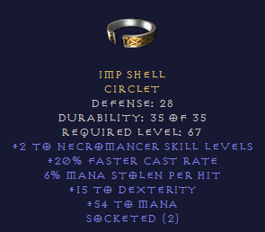 Imp Shell - Necromancer Circlet