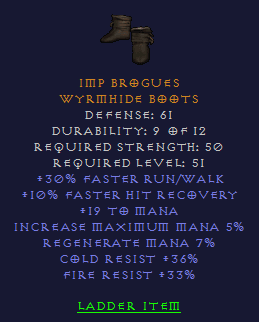 Imp Brogues - Caster Boots - 30/10 CR FR - D2Bits