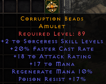 Corruption Beads - 2/20 Sorceress Amulet