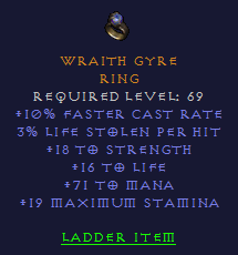 Wraith Gyre - 10 FCR 18 STR 71 Mana