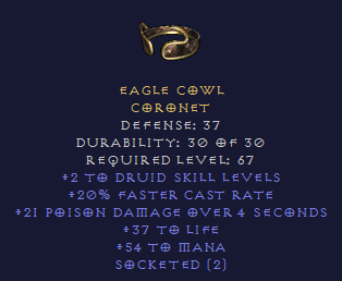 Eagle Cowl - Druid Coronet