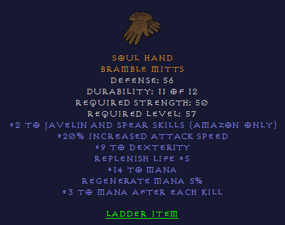 Soul Hand - 2/20 Javazon MAEK Dex - Gloves