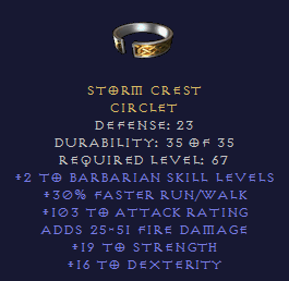 Storm Crest - 2/30 FRW Strength Dexterity