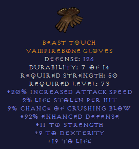 Beast Touch - Crushing Blow Gloves