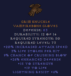 Grim Knuckle - Crushing Blow Gloves