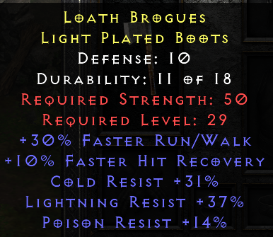 Loath Brogues - 30 Run Walk 10 FHR - 31 Cold Res 37 Light Res 14 Pr - Non Ladder