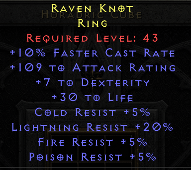 Raven Knot - FCR Dex Life All Resist - Ring