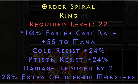 Order Spiral - 10 FCR 55 Mana 24 CR 24 PR