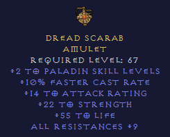 Dread Scarab - Paladin Amulet