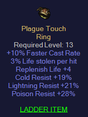 Plague Touch - 10 FCR 19 CR 21 LR 28 PR - D2Bits