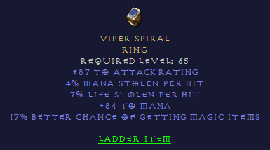 Viper Spiral - Dual Leech Mana MF - Ring