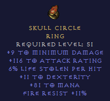 Skull Circle Ring