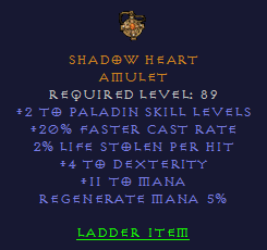 Shadow Heart - 2 Paladin 20 FCR - D2Bits