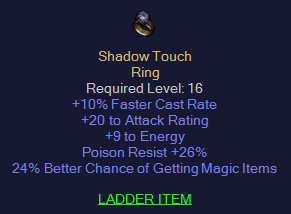 Shadow Touch - 10 FCR 9 Energy 26 PR 24% MF - D2Bits