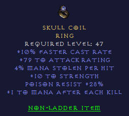 Skull Coil - 10 FCR 4 ML 10 STR 28 PR 1 MAEK - D2Bits