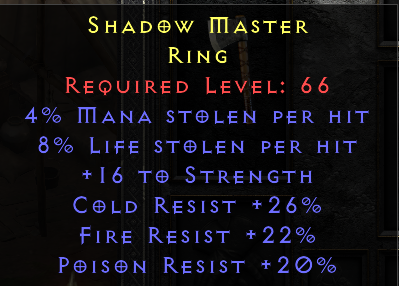 Shadow Master - Dual Leech STR  Tri Resist - Ring