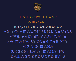 Entropy Clasp - Amazon FCR - Amulet