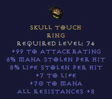Skull Touch - Dual Leech Ring