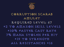 Corruption Scarab - Amazon Amulet