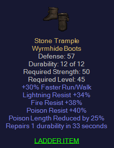 Stone Trample - 30 Run Walk 34 LR 38 FR 40 PR 25% PLR