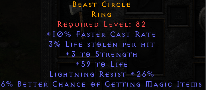 Beast Circle - 10 FCR 3 STR 59 Life 26 LR 6% MF