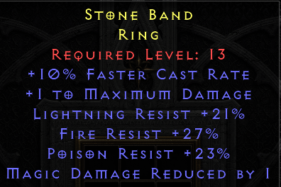 Stone Band - 10 FCR Tri Res Ring - Non Ladder