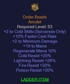 Order Beads - 2 Cold 10 FCR 20 All Resist 26 LR